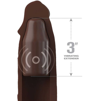 FANTASY X - TENSIONS - PIPEDREAMS SLEEVE 22,86 CM + 7,62 CM PLUG REMOTE BROWN - Kink&Play