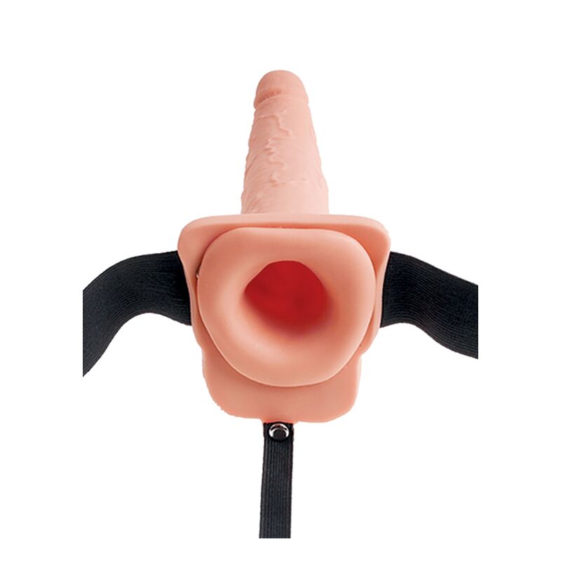 FETISH FANTASY SERIES - ADJUSTABLE HARNESS REALISTIC PENIS WITH BALLS SQUIRTING 19 CM - Kink&Play