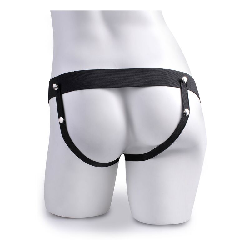 FETISH FANTASY SERIES - ADJUSTABLE HARNESS REALISTIC PENIS WITH BALLS SQUIRTING 19 CM - Kink&Play