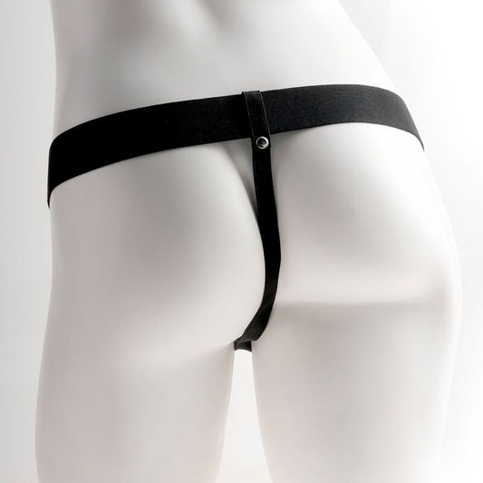 FETISH FANTASY SERIES - ADJUSTABLE HARNESS REALISTIC PENIS WITH RECHARGEABLE TESTICLES AND VIBRATOR 15 CM - Kink&Play