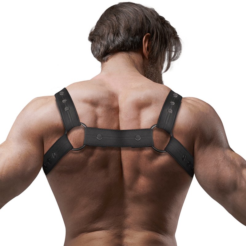 FETISH SUBMISSIVE ATTITUDE - ADJUSTABLE NEOPRENE CHEST SPORTS HARNESS FOR MEN - Kink&Play