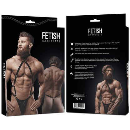 FETISH SUBMISSIVE ATTITUDE - MENS ECO - LEATHER JOCK STRAP HARNESS - Kink&Play