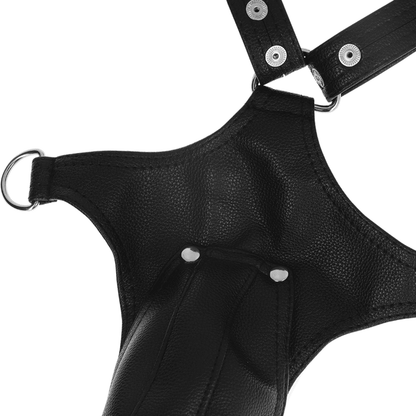 FETISH SUBMISSIVE ATTITUDE - MENS ECO - LEATHER JOCK STRAP HARNESS - Kink&Play