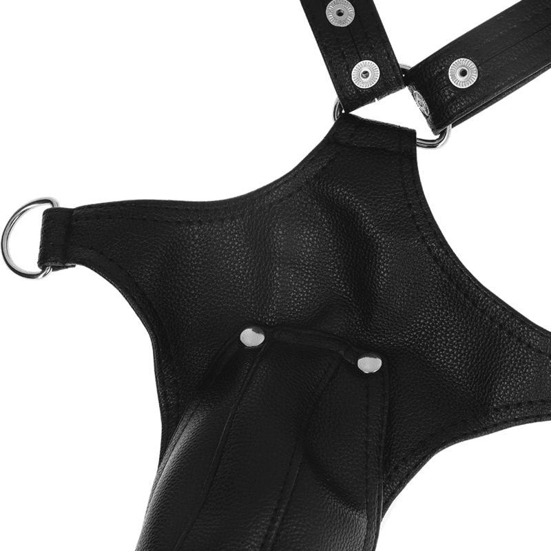 FETISH SUBMISSIVE ATTITUDE - MENS V - SHAPED ECO - LEATHER HARNESS - Kink&Play