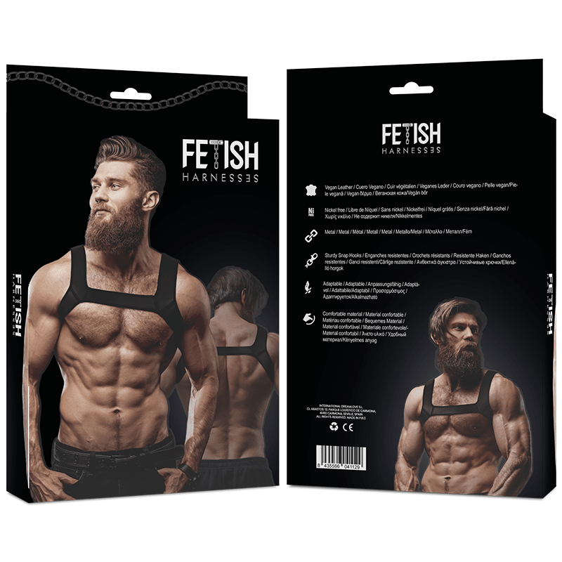 FETISH SUBMISSIVE ATTITUDE - NEOPRENE CHEST HARNESS FOR MEN SIZE L - Kink&Play