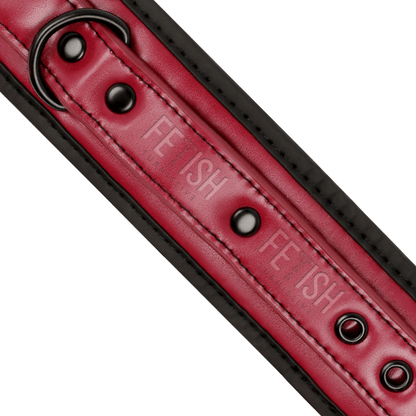FETISH SUBMISSIVE DARK ROOM - VEGAN LEATHER HANDCUFFS WITH NEOPRENE LINING - Kink&Play