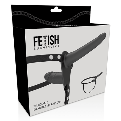FETISH SUBMISSIVE HARNESS - BLACK DOUBLE PENETRATION - Kink&Play