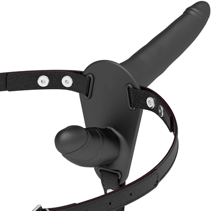 FETISH SUBMISSIVE HARNESS - BLACK DOUBLE PENETRATION - Kink&Play