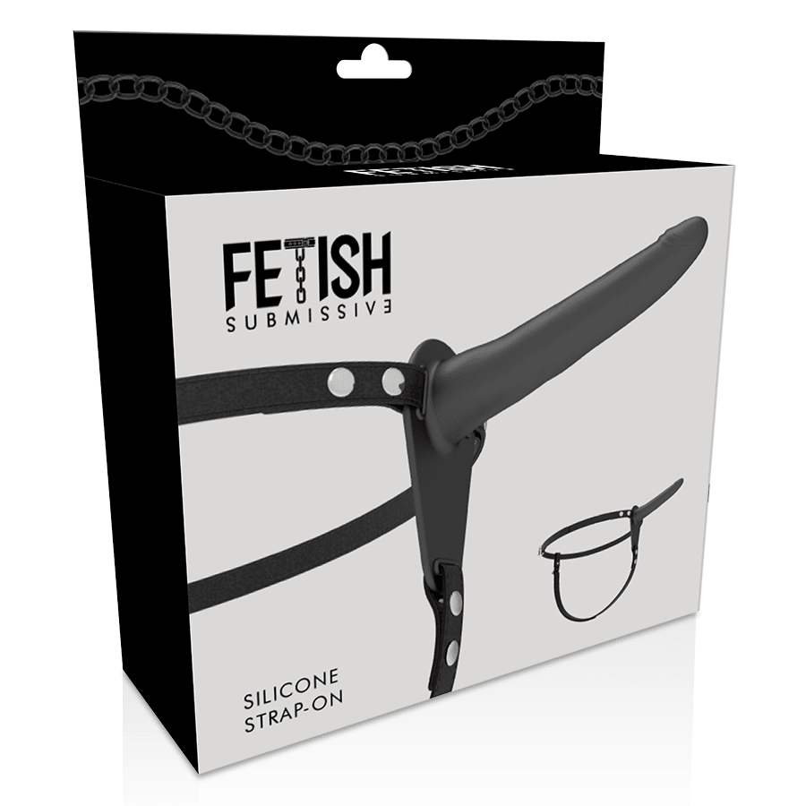 FETISH SUBMISSIVE HARNESS - BLACK SILICONE 15 CM - Kink&Play