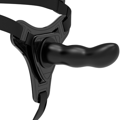 FETISH SUBMISSIVE HARNESS - BLACK SILICONE G - SPOT 16 CM - Kink&Play