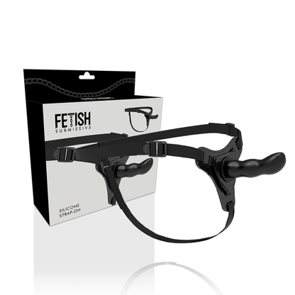 FETISH SUBMISSIVE HARNESS - BLACK SILICONE G - SPOT 16 CM - Kink&Play