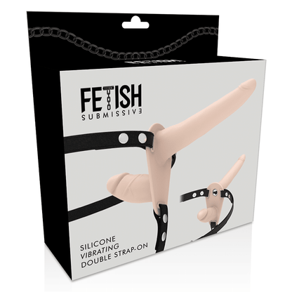 FETISH SUBMISSIVE HARNESS - DOUBLE PENETRATION FLESH UP VIBRATOR - Kink&Play