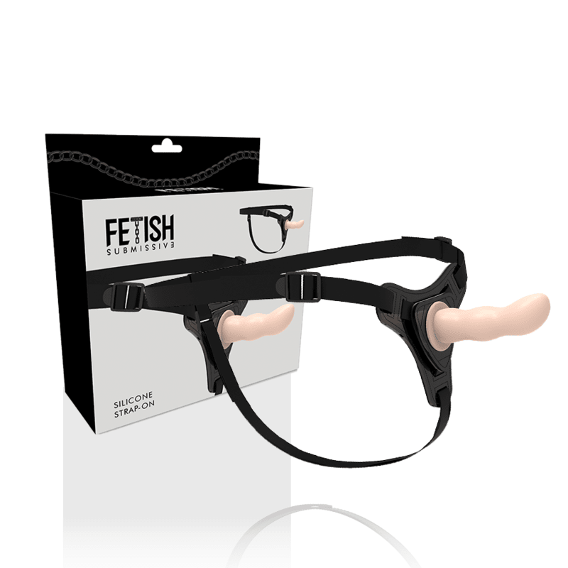 FETISH SUBMISSIVE HARNESS - FLESH SILICONE G - SPOT 12.5 CM - Kink&Play