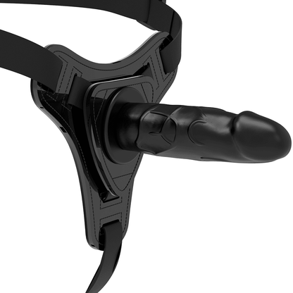 FETISH SUBMISSIVE HARNESS - REALISTIC BLACK SILICONE 15 CM - Kink&Play