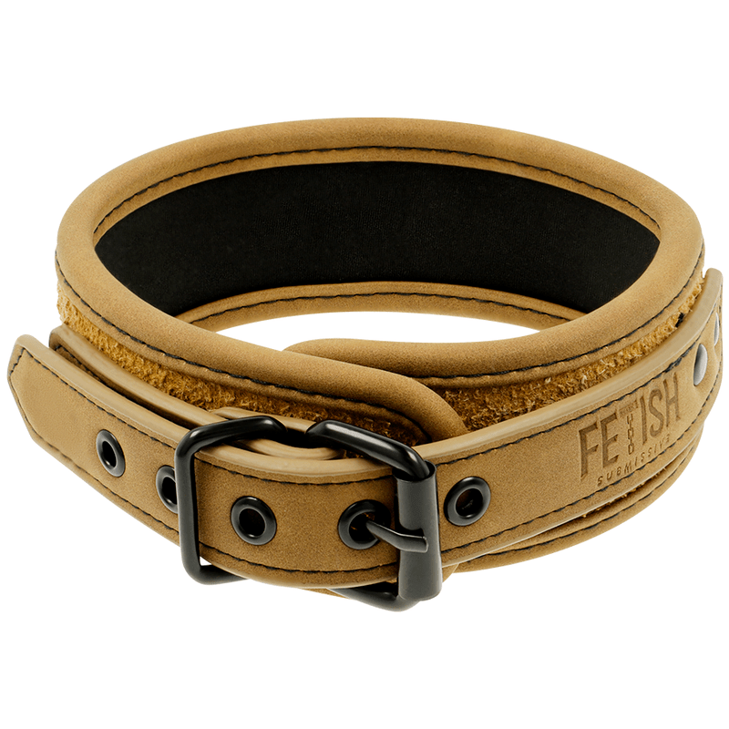FETISH SUBMISSIVE ORIGEN - NEOPRENE LINED NECKLACE WITH CHAIN - Kink&Play