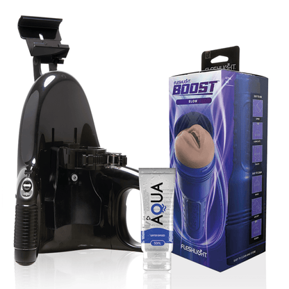 FLESHLIGHT - BLOW LM FLESH RP + UNIVERSAL LAUNCH + AQUA QUALITY LUBRICANT 50 ML - Kink&Play