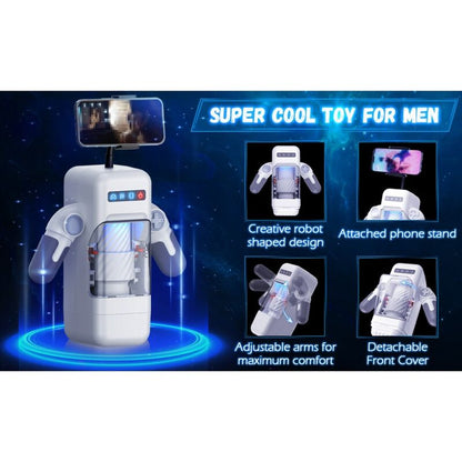 GAME CUP - THRUSTING VIBRATION MASTURBATOR WITH HEATING FUNCTION AND MOBILE SUPPORT - BLACK - Kink&Play