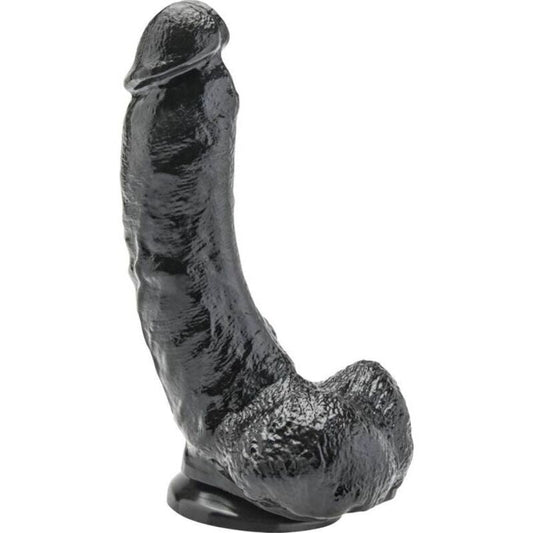 GET REAL - DILDO 20,5 CM WITH BALLS BLACK - Kink&Play