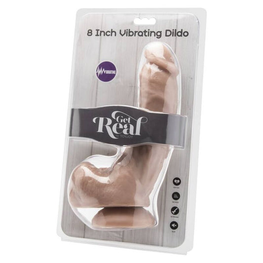 GET REAL - DILDO 20,5 CM WITH BALLS VIBRATOR SKIN - Kink&Play