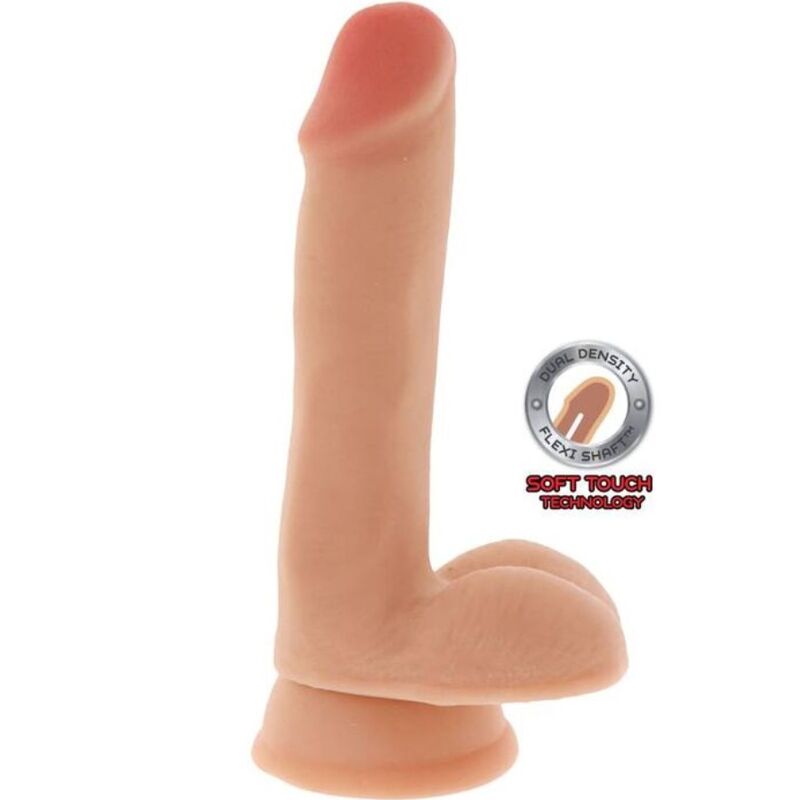 GET REAL - DUAL DENSITY DILDO 17 CM BALLS SKIN - Kink&Play