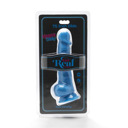 GET REAL - HAPPY DICKS 19 CM WITH BALLS BLUE - Kink&Play