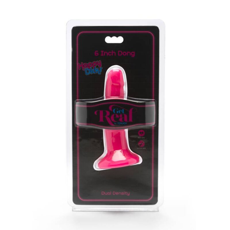 GET REAL - HAPPY DICKS DONG 12 CM PINK - Kink&Play