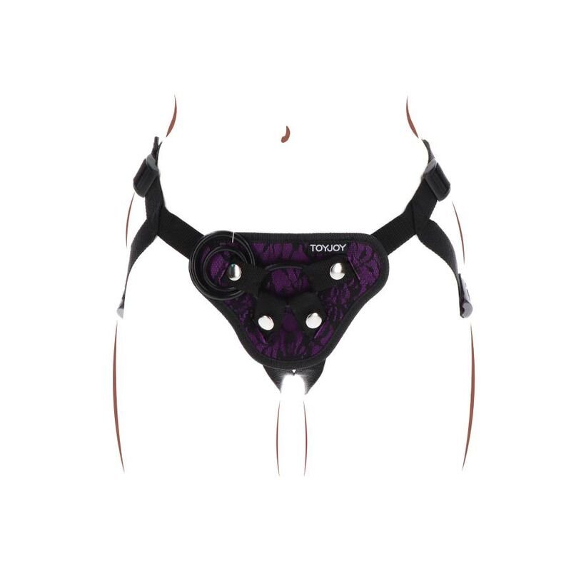 GET REAL - STRAP - ON LACE HARNESS PURPLE - Kink&Play