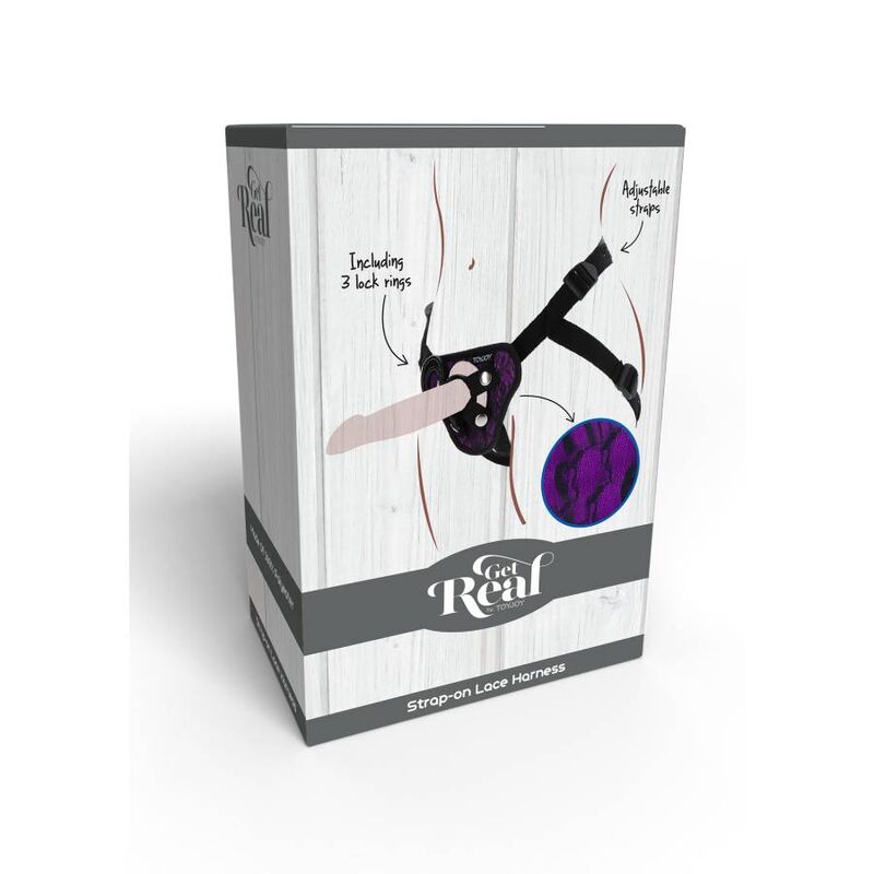 GET REAL - STRAP - ON LACE HARNESS PURPLE - Kink&Play