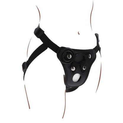 GET REAL - STRAP - ON PLEASURE HARNESS BLACK - Kink&Play