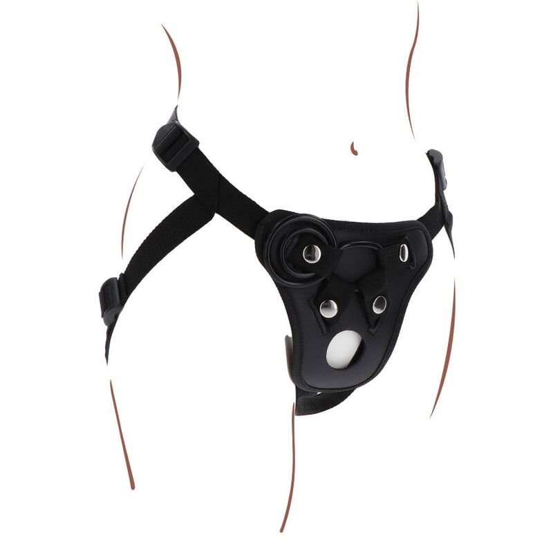 GET REAL - STRAP - ON PLEASURE HARNESS BLACK - Kink&Play