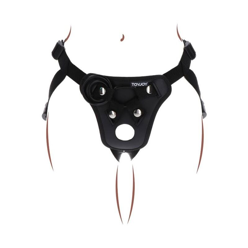 GET REAL - STRAP - ON PLEASURE HARNESS BLACK - Kink&Play