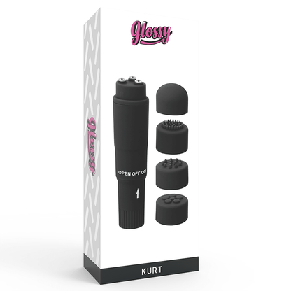 GLOSSY - KURT POCKET MASSAGER BLACK - Kink&Play