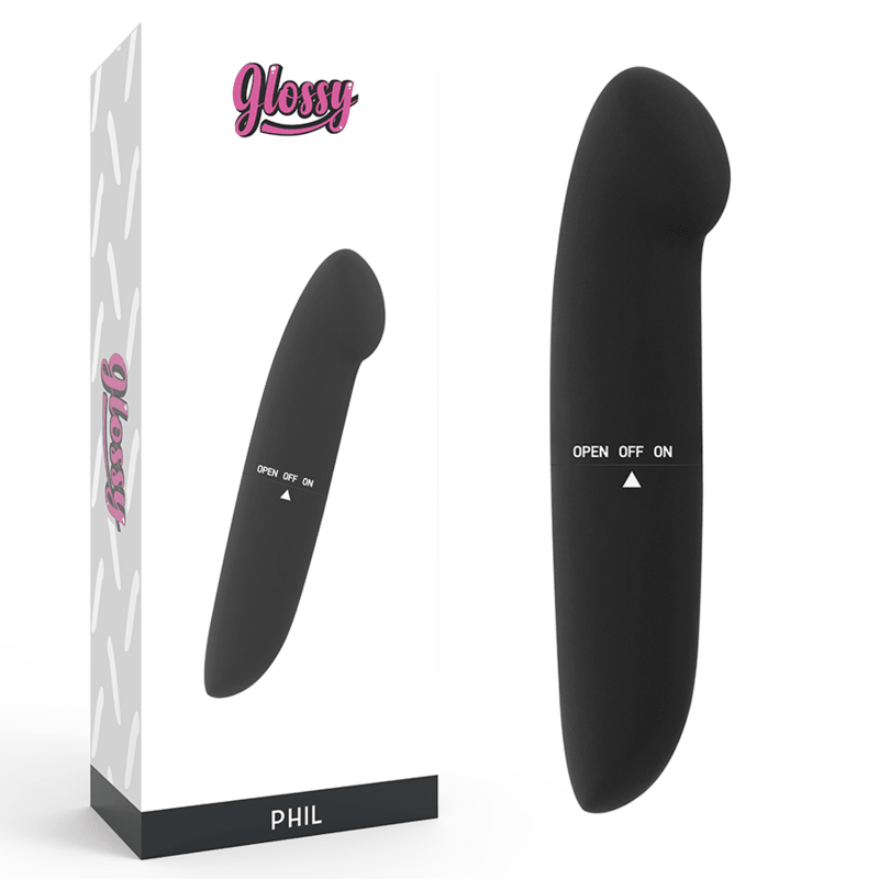 GLOSSY - PHIL VIBRATOR BLACK - Kink&Play