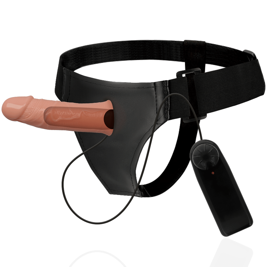HARNESS ATTRACTION - GREGORY HOLLOW RNES WITH VIBRATOR 16.5 CM - O - 4.3 CM - Kink&Play