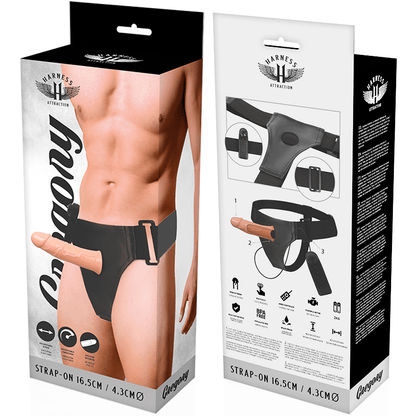HARNESS ATTRACTION - GREGORY HOLLOW RNES WITH VIBRATOR 16.5 CM - O - 4.3 CM - Kink&Play