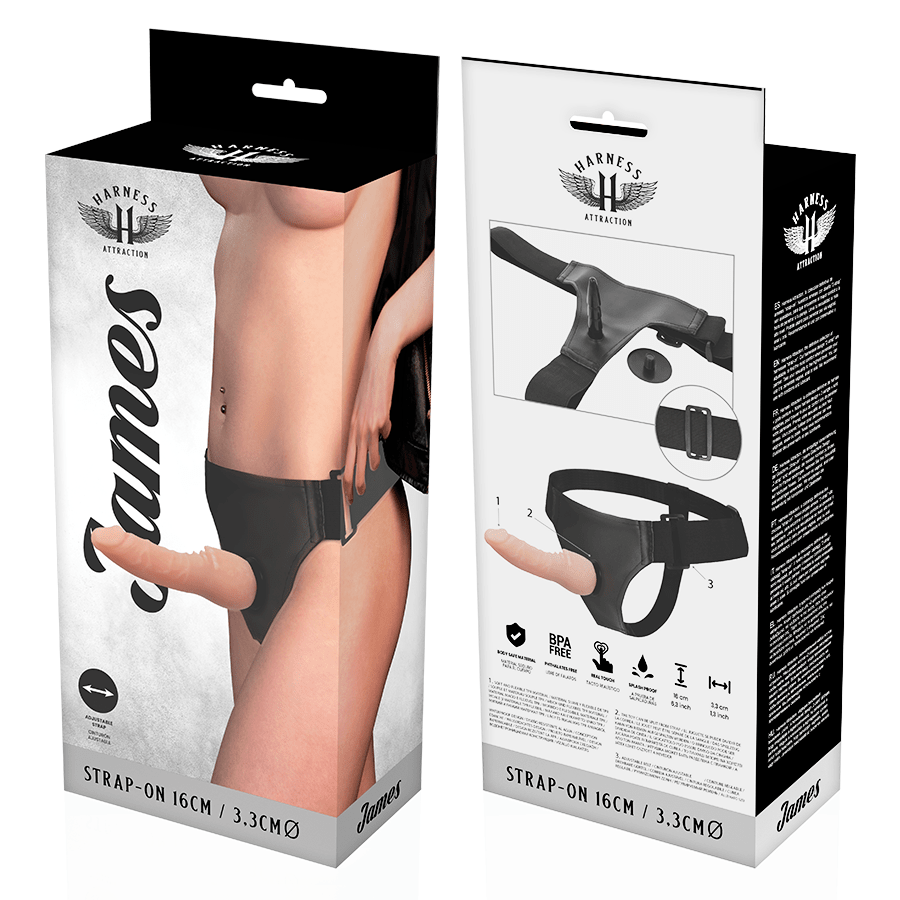 HARNESS ATTRACTION - JAMES 16 CM - O - 3.3 CM - Kink&Play