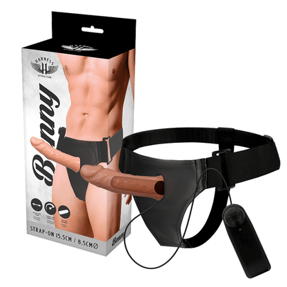 HARNESS ATTRACTION - RNES HOLLOW BENNY WITH VIBRATOR 15 CM - O - 4.5 CM - Kink&Play