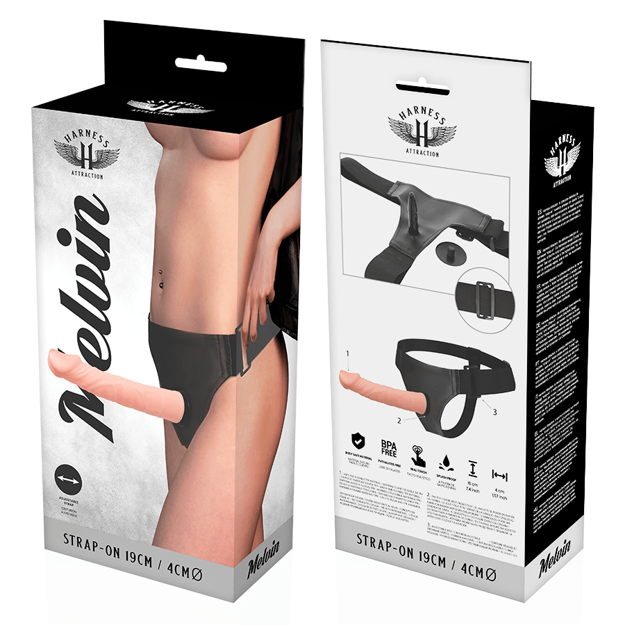 HARNESS ATTRACTION - RNES MELVIN FLESH 19 CM - O - 4 CM - Kink&Play