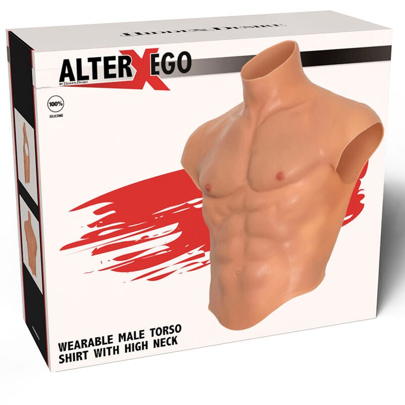 HIDDEN DESIRE - ALTER EGO SILICONE MALE TORSO SHIRT WITH ABS FLESH - Kink&Play