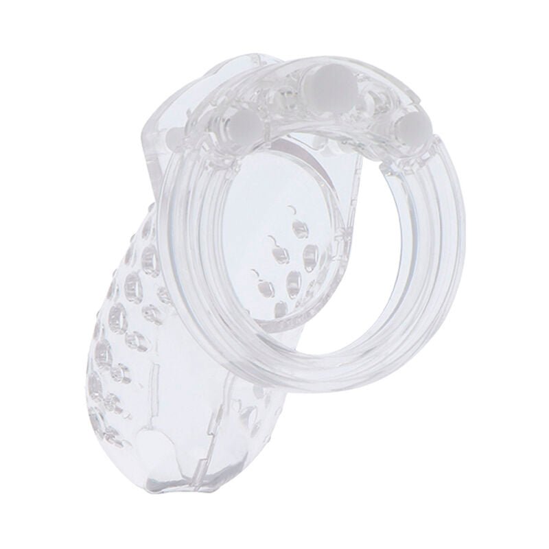 HIDDEN DESIRE - EXTREME CHASTITY COCK CAGE ACRYLIC ADJUSTABLE CLEAR - Kink&Play