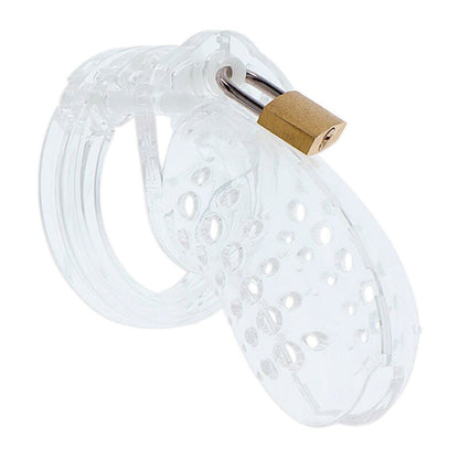 HIDDEN DESIRE - EXTREME CHASTITY COCK CAGE ACRYLIC ADJUSTABLE CLEAR - Kink&Play