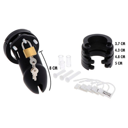 HIDDEN DESIRE - EXTREME CHASTITY COCK CAGE SILICONE SIZE L BLACK - Kink&Play