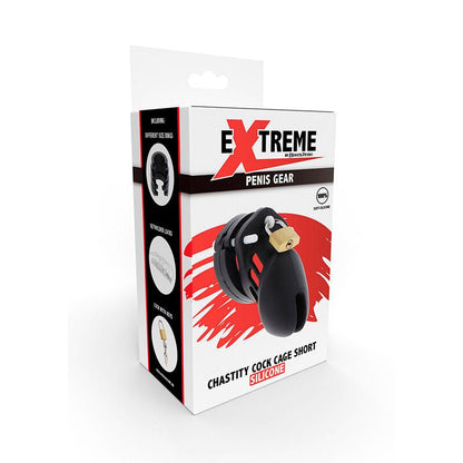 HIDDEN DESIRE - EXTREME CHASTITY COCK CAGE SILICONE SIZE S BLACK - Kink&Play