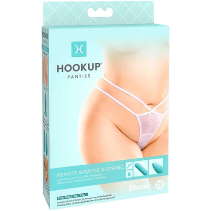 HOOK UP PANTIES - REMOTE BOW - TIE G - STRING SIZE XL/XXL - Kink&Play