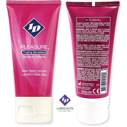 ID PLEASURE - WATER BASED LUBRICANT TINGING SENSATION TRAVEL TUBE 60 ML - Kink&Play