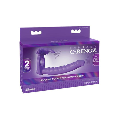 FANTASY C-RINGZ - SILICONE DOUBLE VIBRATOR RABBIT - Kink&Play