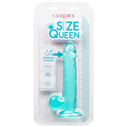 CALEXOTICS - STORLEK QUEEN DILDO BLÅ 15,3 CM