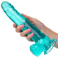 CALEXOTICS - STORLEK QUEEN DILDO BLÅ 20,3 CM