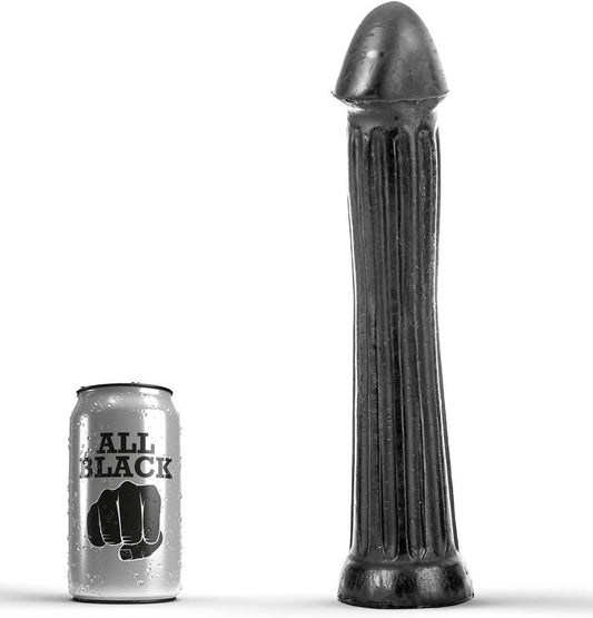 HELT SVART - DILDO-PLUGG 31 CM