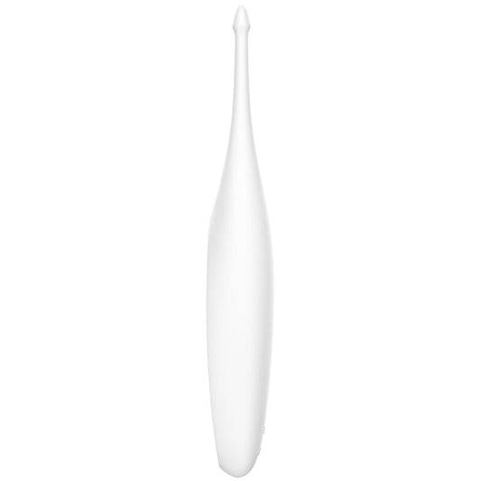 SATISFYER - VIBRATOR MED SNURRA OCH FUN-SPETS, VIT